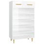 Mueble zapatero madera contrachapada blanco brillo 60x35x105 cm by , Shoe racks and shoe organizers - Ref: Foro24-812786, Pri...