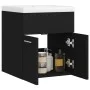 Mueble con lavabo madera de ingeniería negro de vidaXL, Tocadores de baño - Ref: Foro24-3070812, Precio: 113,39 €, Descuento: %