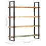 Estantería de 4 niveles madera maciza reciclada 160x40x180 cm by , Bookcases and shelves - Ref: Foro24-321067, Price: 469,42 ...