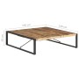 Mesa de centro madera de mango rugosa 140x140x40 cm by , Coffee table - Ref: Foro24-321576, Price: 386,33 €, Discount: %