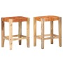 Taburetes de bar 2 piezas cuero auténtico marrón 60 cm by , Kitchen stools - Ref: Foro24-321831, Price: 146,56 €, Discount: %