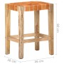 Taburetes de bar 2 piezas cuero auténtico marrón 60 cm by , Kitchen stools - Ref: Foro24-321831, Price: 146,56 €, Discount: %