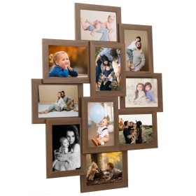 Marco collage para fotos 10x(10x15 cm) marrón claro MDF by , Photo frames - Ref: Foro24-332776, Price: 28,91 €, Discount: %