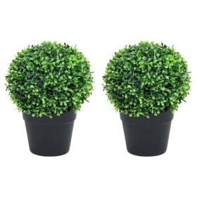 Plantas de boj artificial 2 uds forma bola maceta verde 37 cm von , Künstliche Flora - Ref: Foro24-336518, Preis: 75,89 €, Ra...