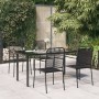 Juego de comedor jardín 5 pzas acero y cuerda de algodón negro von , Gartensets - Ref: Foro24-3156536, Preis: 325,42 €, Rabat...
