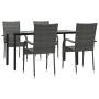 Juego de comedor para jardín 5 piezas ratán sintético gris von , Gartensets - Ref: Foro24-3156664, Preis: 318,16 €, Rabatt: %