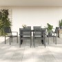 Juego de comedor para jardín 7 piezas acero y textilene negro von , Gartensets - Ref: Foro24-3200729, Preis: 397,29 €, Rabatt: %