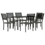 Juego de comedor para jardín 7 piezas acero y textilene negro von , Gartensets - Ref: Foro24-3200729, Preis: 397,29 €, Rabatt: %