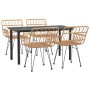 Juego de comedor de jardín 5 piezas ratán sintético by , Garden sets - Ref: Foro24-3157861, Price: 391,64 €, Discount: %