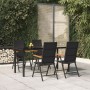 Juego comedor de jardín 5 piezas ratán sintético negro y marrón by , Garden sets - Ref: Foro24-3156520, Price: 397,32 €, Disc...