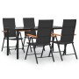 Juego comedor de jardín 5 piezas ratán sintético negro y marrón by , Garden sets - Ref: Foro24-3156520, Price: 397,32 €, Disc...