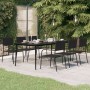Mesa de comedor para jardín acero y vidrio negro 200x100x74 cm by , Garden tables - Ref: Foro24-3100108, Price: 214,97 €, Dis...