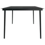 Mesa de comedor para jardín acero y vidrio negro 200x100x74 cm by , Garden tables - Ref: Foro24-3100108, Price: 214,97 €, Dis...