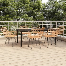 Juego de comedor de jardín 7 piezas ratán sintético by , Garden sets - Ref: Foro24-3157863, Price: 575,85 €, Discount: %