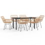 Juego de comedor de jardín 7 piezas ratán sintético von , Gartensets - Ref: Foro24-3157863, Preis: 575,85 €, Rabatt: %