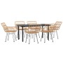 Juego de comedor de jardín 7 piezas ratán sintético von , Gartensets - Ref: Foro24-3157863, Preis: 575,85 €, Rabatt: %