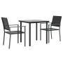 Juego de comedor para jardín 3 piezas ratán sintético y acero von , Gartensets - Ref: Foro24-3187019, Preis: 172,27 €, Rabatt: %