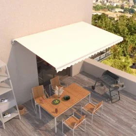 Manuelle ausfahrbare Markise in Creme, 500x350 cm. von vidaXL, Markisen - Ref: Foro24-3069017, Preis: 392,33 €, Rabatt: %