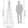 Árbol de Navidad LED con estacas 220 LEDs de colores 180 cm de , Arboles de navidad - Ref: Foro24-358102, Precio: 36,88 €