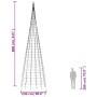Árbol de Navidad en asta de bandera 3000 LED blanco frío 800 cm by , Christmas lights - Ref: Foro24-358121, Price: 168,66 €, ...