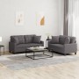 Juego de sofás con cojines 2 piezas cuero sintético gris by , Sofas - Ref: Foro24-3201370, Price: 412,43 €, Discount: %