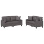 Juego de sofás con cojines 2 piezas cuero sintético gris by , Sofas - Ref: Foro24-3201370, Price: 412,43 €, Discount: %