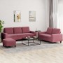 Juego de sofás 3 piezas tela rojo tinto by , Sofas - Ref: Foro24-3201912, Price: 504,26 €, Discount: %