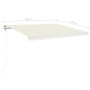 Automatic awning with LED wind sensor cream 450x350 cm by vidaXL, Awnings - Ref: Foro24-3069012, Price: 717,40 €, Discount: %