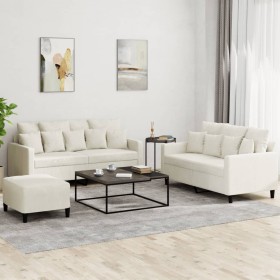 Juego de sofás con cojines 3 piezas terciopelo crema von , Sofas - Ref: Foro24-3201718, Preis: 494,74 €, Rabatt: %