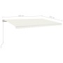 Toldo retráctil manual crema 500x350 cm