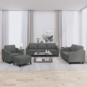 Juego de sofás con cojines 4 piezas tela gris oscuro von , Sofas - Ref: Foro24-3201779, Preis: 682,06 €, Rabatt: %