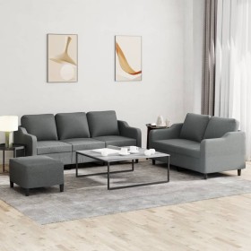 Juego de sofás con cojines 3 piezas tela gris oscuro von , Sofas - Ref: Foro24-3201843, Preis: 541,08 €, Rabatt: %