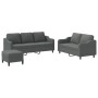 Juego de sofás con cojines 3 piezas tela gris oscuro von , Sofas - Ref: Foro24-3201843, Preis: 541,08 €, Rabatt: %