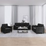 Juego de sofás con cojines 3 piezas terciopelo negro by , Sofas - Ref: Foro24-3201959, Price: 644,08 €, Discount: %