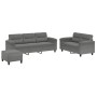 Juego de sofás con cojines 3 piezas tela microfibra gris oscuro von , Sofas - Ref: Foro24-3202346, Preis: 612,32 €, Rabatt: %