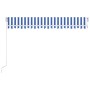 Blue and white manual retractable awning 400x350 cm by vidaXL, Awnings - Ref: Foro24-3068976, Price: 338,70 €, Discount: %