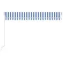Toldo retráctil manual azul y blanco 400x350 cm de vidaXL, Toldos - Ref: Foro24-3068976, Precio: 332,17 €, Descuento: %