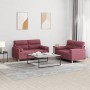 Juego de sofás con cojines 2 piezas tela rojo tinto von , Sofas - Ref: Foro24-3201590, Preis: 443,91 €, Rabatt: %