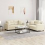 Juego de sofás con cojines 2 piezas cuero sintético color crema by , Sofas - Ref: Foro24-3202373, Price: 543,34 €, Discount: %