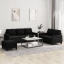 Juego de sofás con cojines 3 piezas terciopelo negro by , Sofas - Ref: Foro24-3201531, Price: 548,60 €, Discount: %