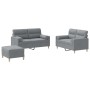 Juego de sofás con cojines 3 piezas tela gris claro von , Sofas - Ref: Foro24-3201592, Preis: 499,81 €, Rabatt: %