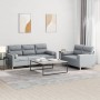 Juego de sofás con cojines 2 piezas tela gris claro by , Sofas - Ref: Foro24-3201616, Price: 497,98 €, Discount: %