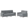 Juego de sofás con cojines 2 piezas tela gris claro by , Sofas - Ref: Foro24-3201616, Price: 497,98 €, Discount: %