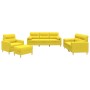 Juego de sofás con cojines 4 piezas tela amarillo claro von , Sofas - Ref: Foro24-3201565, Preis: 629,70 €, Rabatt: %
