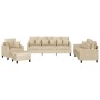 Juego de sofás con cojines 4 piezas tela crema von , Sofas - Ref: Foro24-3201642, Preis: 674,58 €, Rabatt: %