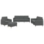 Juego de sofás con cojines 4 piezas tela gris oscuro by , Sofas - Ref: Foro24-3202063, Price: 695,76 €, Discount: %