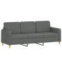 Juego de sofás con cojines 4 piezas tela gris oscuro by , Sofas - Ref: Foro24-3202063, Price: 695,76 €, Discount: %