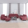 Juego de sofás con cojines 4 piezas tela rojo tinto von , Sofas - Ref: Foro24-3202068, Preis: 649,77 €, Rabatt: %