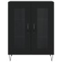 Aparador alto madera contrachapada negro 69,5x34x180 cm de , Aparadores - Ref: Foro24-3198066, Precio: 165,17 €, Descuento: %