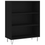 Aparador alto madera contrachapada negro 69,5x34x180 cm de , Aparadores - Ref: Foro24-3198114, Precio: 138,13 €, Descuento: %